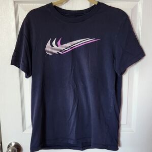 Nike dark blue with purple logo Nike T-shirt